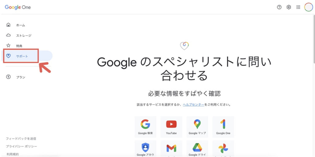 グーグルスペシャリストに問い合わせる